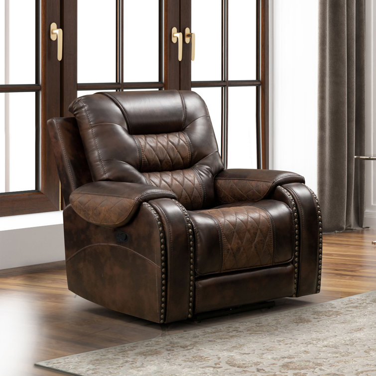 Wayfair small leather online recliners